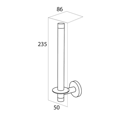 Tiger Boston porte-rouleau de rechange - 2 rouleaux - inox poli