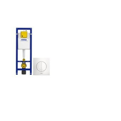 Wisa XS réservoir encastré - 114-134x38cm - avec panneau de commande Argos blanc brillant
