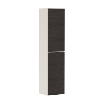 Hansgrohe Xevolos E Armoire haute - 176x40x37cm - 2 portes - façade dark oak - push to open - charnière à droite - sand matt beige