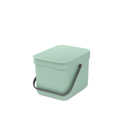 Brabantia Sort & Go Afvalemmer - 6 liter - hengsel - met beugel - jade green