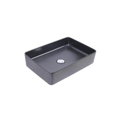 Wiesbaden Link opzetwastafel 35 x 50 x 12 cm keramiek mat zwart