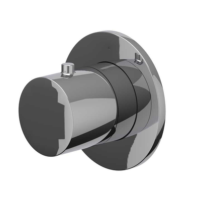 IVY Bond Partie apparente - pour mitigeur de douche encastré - robinet d'arrêt - symmetry - rosace ronde - Chrome