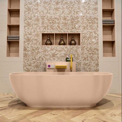 MONDIAZ ROCK Baignoire autoportante - 170x70cm - couleur Rosee / Rosee