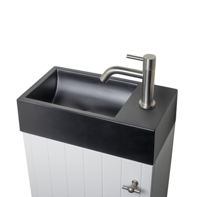 Wiesbaden Verona Robinet de lave-mains inox 304-Verona 1/2" avec bec courbé