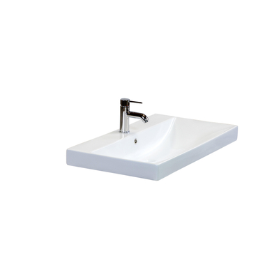 H&R Badmeubelen Just Wastafel - 81x46x7.5cm - 1 kraangat - keramiek wit