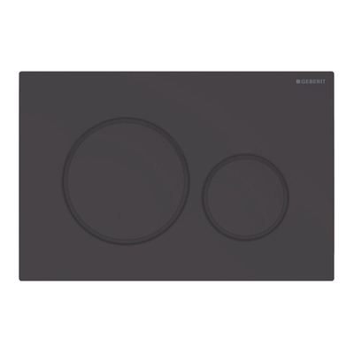 Geberit Sigma20 bedieningplaat met dualflush frontbediening voor toilet 24.6x16.4cm mat zwart TWEEDEKANS