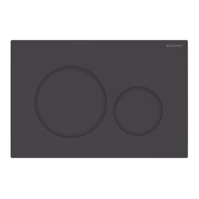 Geberit Sigma20 bedieningplaat met dualflush frontbediening voor toilet 24.6x16.4cm mat zwart OUTLET