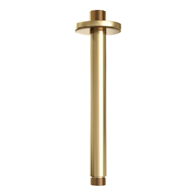 BRAUER Gold Edition douche thermostatique encastrée - 3 voies - rond - ensemble 95 - douche principale de 20 cm - bras plafond - douchette à main 3 positions - flexible de douche - barre de douche intégrée - or brossé PVD