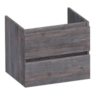 BRAUER Joy wastafelonderkast 60 2 softclose lades - greeploos - 1 sifon uitsparing - Driftwood