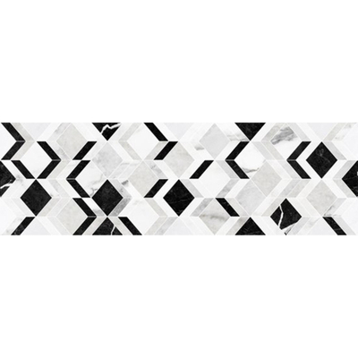 SAMPLE Ceralto Imperio Vein Decortegel 32x100cm 9.7mm gerectificeerd witte scherf White