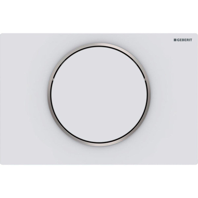 Geberit Sigma10 bedieningplaat met frontbediening voor toilet 24.6x16.4cm wit mat