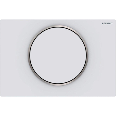 Geberit Sigma10 bedieningsplaat - spoel-stop spoeling - rond - matwit/easy-to-clean - mat wit