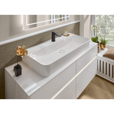 Villeroy & Boch Finion Lavabo - 1000 x 470 x 165 mm - Blanc Alpin CeramicPlus - avec trop-plein dissimulé - rectifié