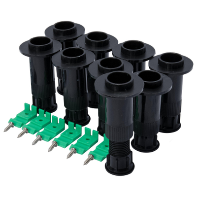 Pieds de receveur Haceka Belice - 9x Plateau Composite Carré + quart de rond 800x800 / 900x900