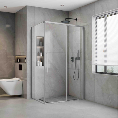 Aqua Vista Lokla paroi latérale - 90x200cm - incl. kit de montage - pour cabine de douche - inox brossé