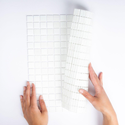 La Mosaic Factory Amsterdam carreau mosaïque - 32,2x32,2cm - carrelage mural et de sol - Carré - Verre mélange blanc Mat