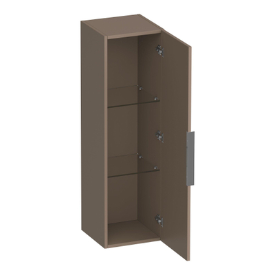 BRAUER Elevate armoire de salle de bains - 120x35x35cm - sans poignée rapportée - 1 porte - ouvrant à gauche ou à droite - moka mat