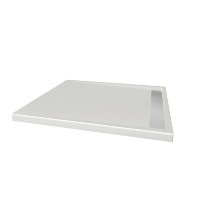 Xenz Easy Tray douchevloer - 100x90x5cm - acryl - zonder gootcover - wit