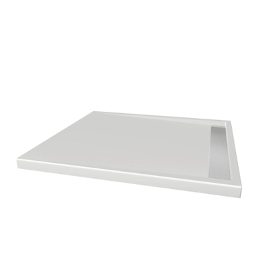 Xenz easy tray douchevloer 100x90x5cm rechthoek acryl wit