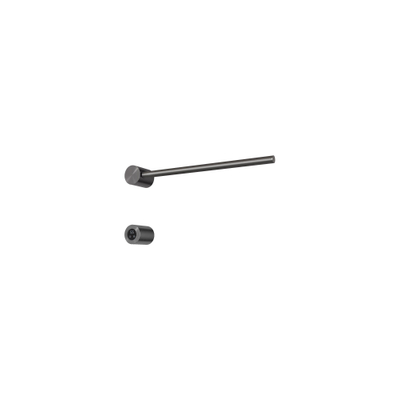Hotbath &MORE Handdoekradiator - 50x19cm - rond - 1 stangen - horizontaal - met schakelaar - PVD - geborsteld gunmetal (antraciet)