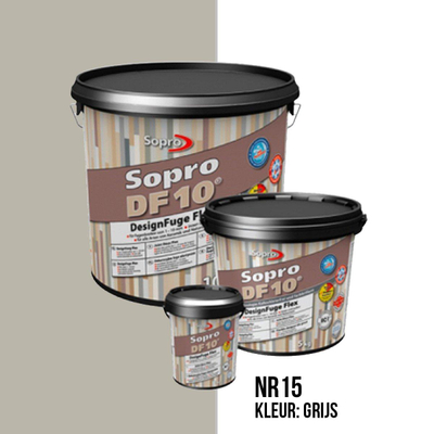 Sopro Vloer- en wandtegel Voegmortel Sopro DF 10 Flexibel grijs nr. 15 1kg Grijs