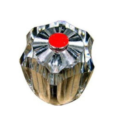 De beer bouton de robinet transparent rouge