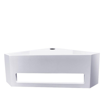 Wiesbaden Julia Hoekfontein - 35x35x16cm - solid surface - mat wit