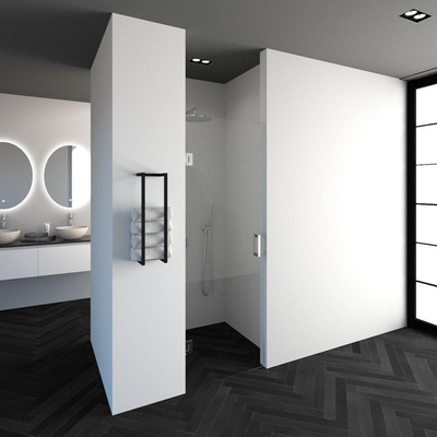 BRAUER Crée Porte de douche - 70x200cm - sans profil - anti-calcaire - verre de sécurité 8mm - chrome brillant