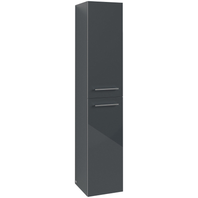 Villeroy & Boch Avento kast hoog 35x37x176cm 2x deur scharnier rechts crystal grey