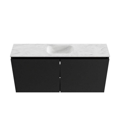 MONDIAZ TURE-DLUX 100cm toiletmeubel Urban. EDEN wastafel Opalo positie midden. Met 1 kraangat.