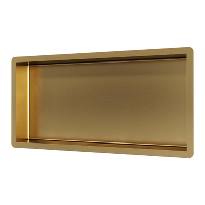 Brauer Gold Edition Niche de salle de bains encastrable 30x60x7.5cm inox avec cadre laiton Or brossé