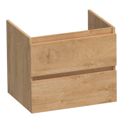 BRAUER Joy wastafelonderkast 60 2 softclose lades - greeploos - 1 sifon uitsparing - Forest Tan