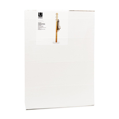 Umbra Flapper porte-serviettes 40x40x168cm Bois d'hévéa Blanc/naturel