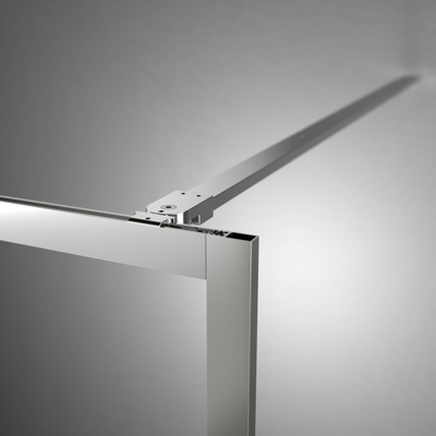 Sealskin Contour paroi de douche à litalienne type A3 - 138x200cm - verre de sécurité clair 6 mm - avec revêtement Sealglas - argent brillant