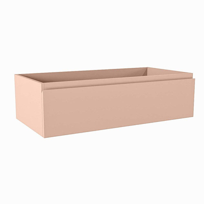 Mondiaz FOGE wastafelonderkast - 90x45x25cm - 1 lade - uitsparing midden - softclose - Rosee