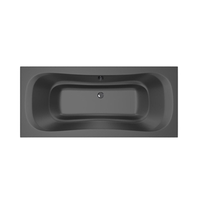 Xenz Nassau Duobad - 200x90x52 - afvoer Midden - acryl - ebony