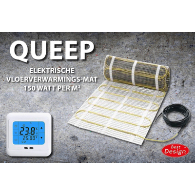 Best Design Queep elektrische vloerverwarming 1m2 1mat digitaal