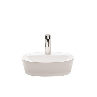 Crosswater Fontana Vasque à poser ronde - 40x11cm - avec trou de robinet - porcelaine - blanc
