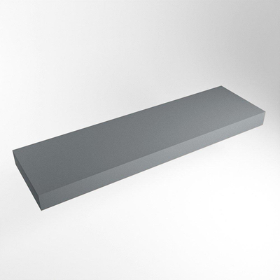 Mondiaz TOP 51 Plan vasque suspendu - 180x51x12cm - adapté pour vasque à poser - Solid surface - Plata