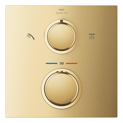 GROHE allure kit thermostat avec déviateur brossé cool sunrise brossé (or)