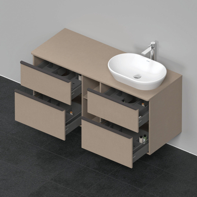 Duravit D-neo Meuble sous vasque 140x55x66.4cm 4 tiroirs Lin mat