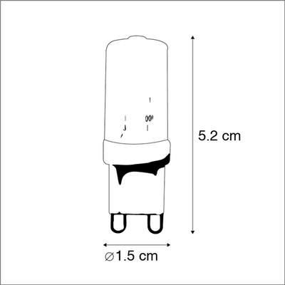 Luedd Lampe LED - lot de 2 - G9 - 3W - 2700K - 280LM - à intensité réglable