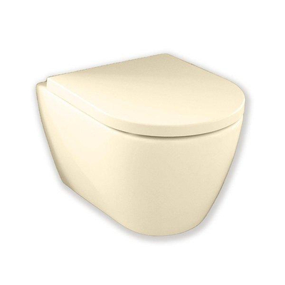 Royal Plaza Primo WC suspendu - 48.5cm - sans bride - racourci - avec abattant softclose - déclipsable - ivoire