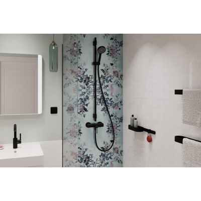 Hansgrohe Activera S ensemble de douche 95 - 2 jets - EcoSmart - avec barre coulissante varia 105cm - noir mat