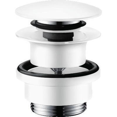 Hansgrohe bouchon de vidange 1 1/4\" clapet clic pour mitigeurs lavabo et bidet blanc mat"