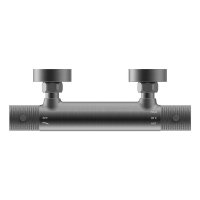 Wiesbaden Ribbd Mitigeur thermostatique de douche entraxe 15 cm gunmetal PVD