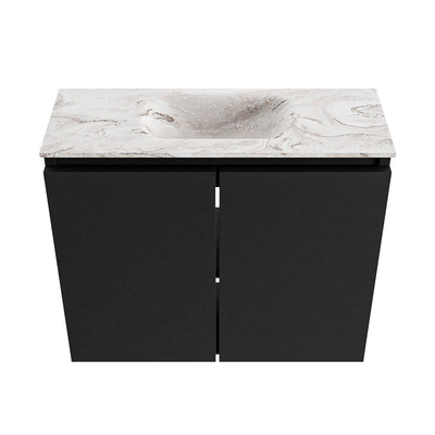MONDIAZ TURE-DLUX 60cm toiletmeubel Urban. EDEN wastafel Glace positie midden. Met 1 kraangat.