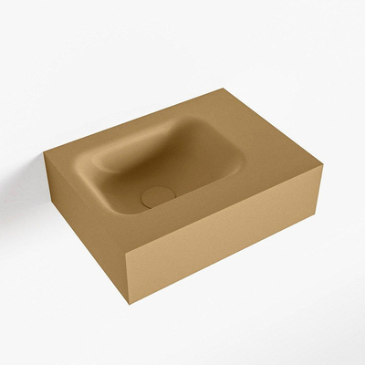 Mondiaz LEX Lave-mains - 40x30x12cm - vasque à gauche - sans trous de robinetterie - solid surface - Oro