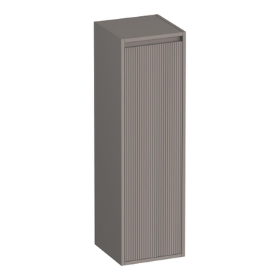BRAUER Adore Wavy armoire haute - 120x35x35cm - 1 porte - ouverture à gauche - sans poignée - taupe mat