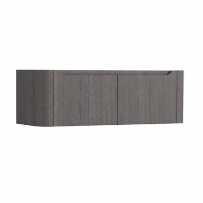 H&R badmeubelen Juice Wastafelonderkast - 120x45x40cm - afgeronde hoeken - 2 lades - geïntegreerde greep - wenge